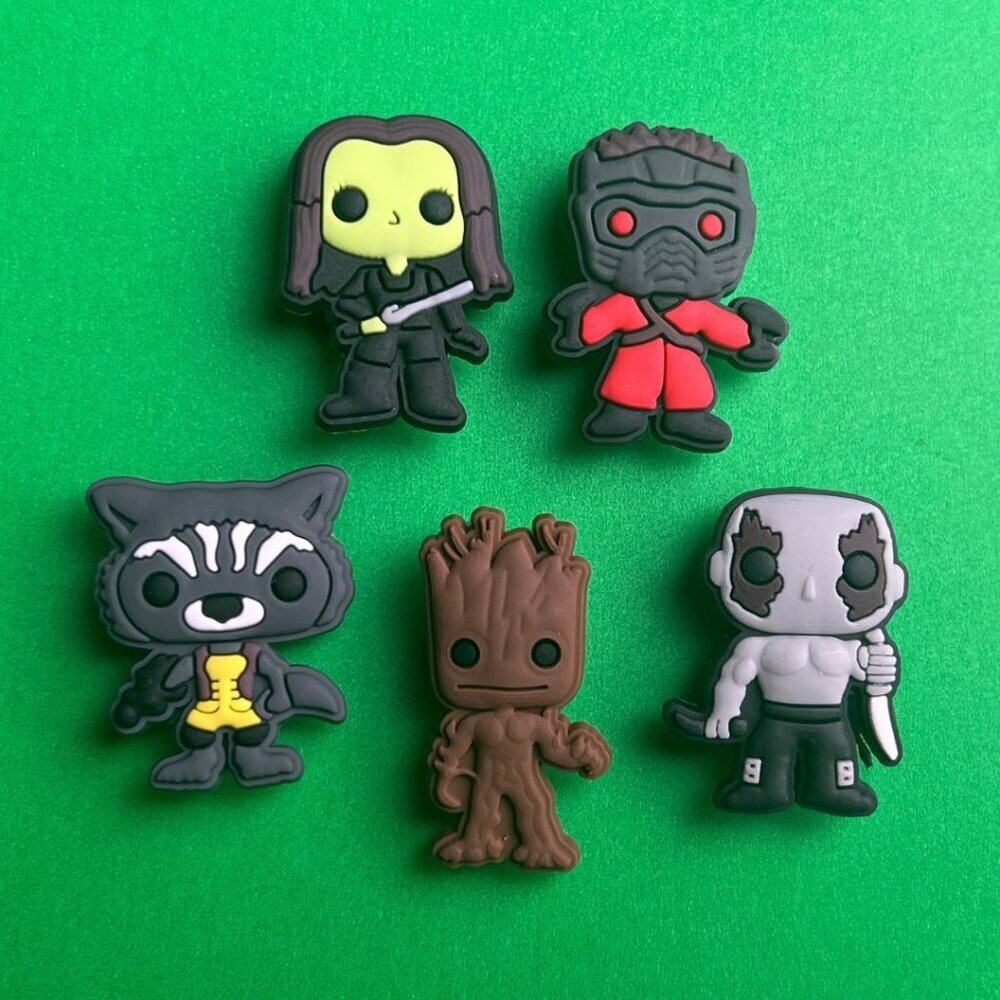 Guardian of the Galaxy Crocs Shoe Charms Set of 5 - jibbitz Charms Marvel
